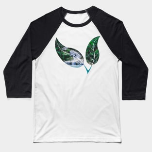 Leaf Silhouette Lanscape Forest Natural Baseball T-Shirt